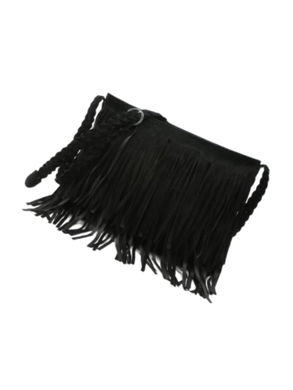 Holibanna Fringe Crossbody Bag Polyester Zipper Tote Womens Shoulder Purse